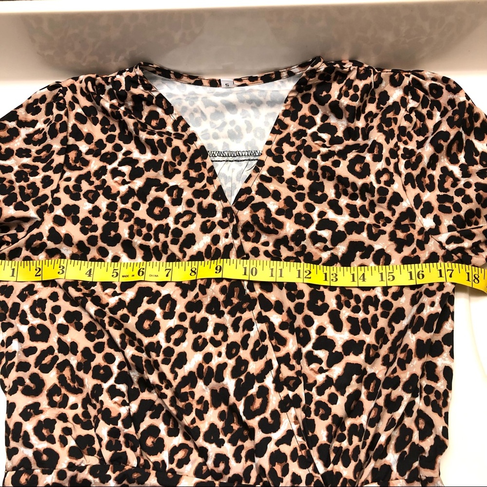 Shein Leopard Print Ruched Dress - Picture 7 of 10